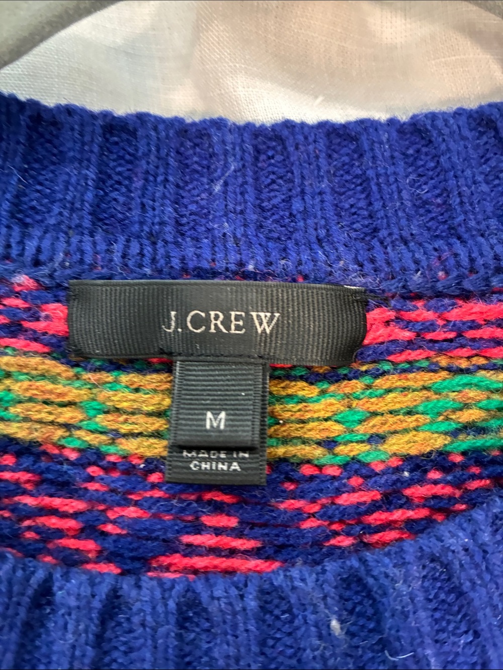 JCrew—women’s Patterned Navy Fair Isle Sweater - Picture 3 of 5